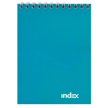 Блокнот INDEX, cерия colourplay, на гребне, синий, кл., ламиниров. обл., ф. А6, 40 л.