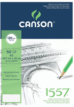 Canson Альбом для графики 1557 120г/м.кв 29.7*42см 50л Малое зерно склейка по короткой стороне