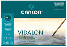 Canson Альбом для акварели Vidalon 300г/м.кв 21*29.7см 12л Снежное зерно склейка по короткой стороне