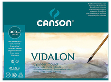Canson Альбом для акварели Vidalon 300г/м.кв 24*32см 12л Снежное зерно склейка по короткой стороне