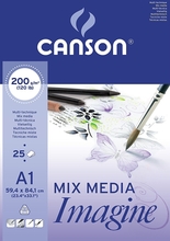 Canson Альбом для графики Imagine 200г/м.кв 59.4*84.1см 25л Мелкое зерно склейка по короткой стороне