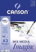Canson Альбом для графики Imagine 200г/м.кв 29.7*42см 50л Мелкое зерно склейка по короткой стороне