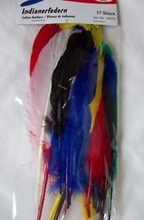 MEYCO перья гусиные 6 цветов, 17-20см, 17 шт.