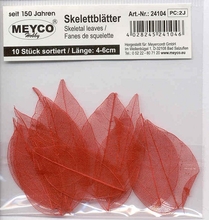 MEYCO листья с прожилками красные, 4-6 см, 10 шт.