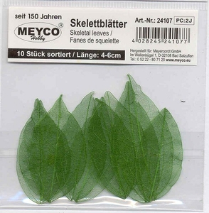 MEYCO листья с прожилками зеленые, 4-6 см, 10 шт.