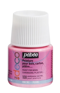 Pebeo P.BO Deco Краска акриловая для творчества и домашнего декора перламутровая 45 мл цв. ANEMONE P