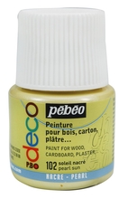 Pebeo P.BO Deco Краска акриловая для творчества и домашнего декора перламутровая 45 мл цв. PEARL SUN
