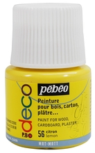 Pebeo P.BO Deco Краска акриловая для творчества и домашнего декора матовая 45 мл цв. LEMON YELLOW