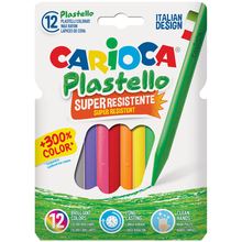 Набор пластиковых мелков PLASTELLO 12 цветов в конверте с европодвесом