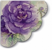 PAW Салфетки круглые Фиолетовая роза D32 см 12 шт.