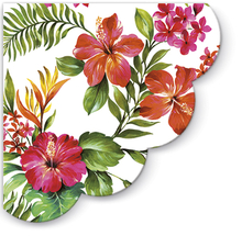 PAW Салфетки круглые Гавайские цветы D32 см 12 шт.