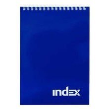 Блокнот INDEX, серия Office classic, на гребне, синий, кл., ламиниров. обл., ф. А5, 40 л.