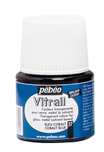 Pebeo Vitrail краска лаковая для стекла прозрачная 45 мл цв. COBALT BLUE