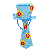 Карнавальный ободок шляпа с галстуком,2 цвета, в пакете с европодвесом