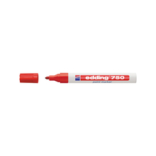 Маркер-краска лаковый, 2-4 мм, красный, пулевидный нак., EDDING, 750