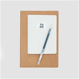RICO Design блокнот 2-в-1 линейка/клетка обложка из крафт-бумаги 105x140 мм, 2x40 листов