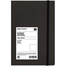 RICO Design блокнот черный нелинованный 105х140мм, 80 листов