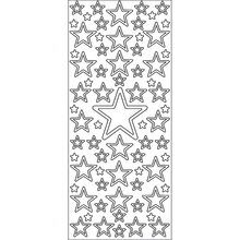 MEYCO наклейки звезды 2 серебряные лист 10х23 см