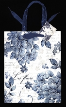 PAW Пакет подарочный Синие розы 20х25х10 см