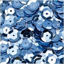 RICO Design пайетки-чешуя синие со стальным отливом 10 мм 6 г