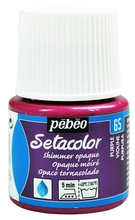 Pebeo Краска Setacolor для темных и светлых тканей 45 мл мерцающая цв. PURPLE
