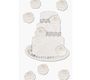 RICO Design 3D наклейки свадебный торт №2, 7х15 см