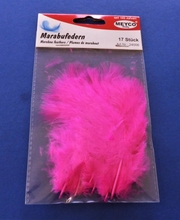 MEYCO перья марабу ярко-розовые, длина  12 см, 17 шт.