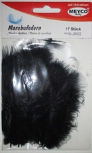MEYCO перья марабу черные, длина  12 см, 17 шт.