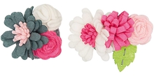 RICO Design цветы из фетра для декорирования розовые/белые №1