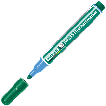 Маркер для флипчарта, 1-3 мм, зеленый, пулевидный нак., STANGER, FM335