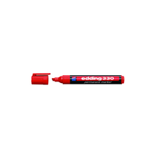 Маркер перманентный, 1-5 мм, красный, клиновидный нак., EDDING, 330
