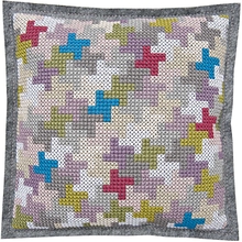RICO Design набор для вышивания подушка 42х42 см разноцветные квадраты