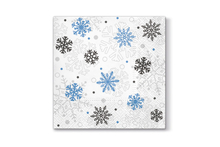 PAW TaT Салфетки столовые Новогодние снежинки голубые 33х33 см 20 шт.