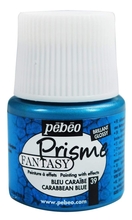 Pebeo Fantasy Prismе Краска лаковая с фактурным эффектом 45 мл цв. CARIBBEAN BLUE