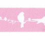 Stamperia Лента х/б Птицы на розовом фоне, 15 мм х 5 м