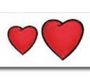 Stamperia Лента клейкая декоративная Красные сердца, 1 см х 10 м