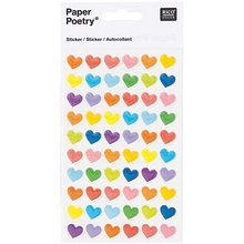 RICO Design наклейки сердечки разной формы разноцветные, 10х19 см