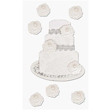 RICO Design 3D наклейки свадебный торт №2, 7х15 см