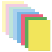 Цветная бумага, А4, тонированная в массе, 8 цветов: 4 пастель + 4 интенсив, 200х290 мм, BRAUBERG, 128007