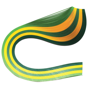 Бумага для квиллинга "Желто-зеленый микс", 5 цветов, 125 полос, 3 мм х 300 мм, 130 г/м2, ОСТРОВ СОЕРОВИЩ, 128734