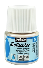 Pebeo Краска перламутровая Setacolor для темных и светлых тканей 45 мл  цв. PEARL BLUE