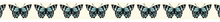 URSUS Лента клейкая декоративная, мотив №76, Винтаж бабочки, 15мм х 10 м