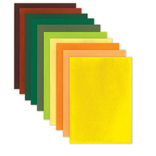 Цветной фетр для творчества, А4, 210х297 мм, BRAUBERG, 10 листов, 10 цветов, толщина 1 мм, "Летний", 660654