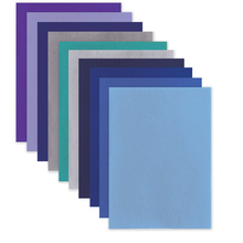 Цветной фетр для творчества, А4, 210х297 мм, BRAUBERG, 10 листов, 10 цветов, толщина 1 мм, "Морской", 660655