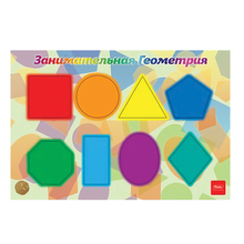 Игра развивающая "Пазл в рамке", А4, 8 элементов, "Занимательная геометрия", HATBER, ИнПР 15887, U227985