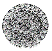 Krimp Декор.элемент, 50 х 50 мм, биж.сплав, ант.серебро, 1 шт, 18070148
