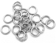 Krimp Кольцо соединит, 0,9 х 6 мм, брасс, хром, 10 гр