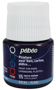 Pebeo P.BO Deco Краска акриловая для творчества и домашнего декора перламутровая 45 мл цв. VIOLINE P