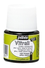 Pebeo Vitrail краска лаковая для стекла прозрачная 45 мл цв. APPLE GREEN