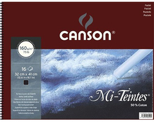 Canson Альбом для пастели Mi-Teintes 160г/м.кв 32*41см 16л №425 черный спираль